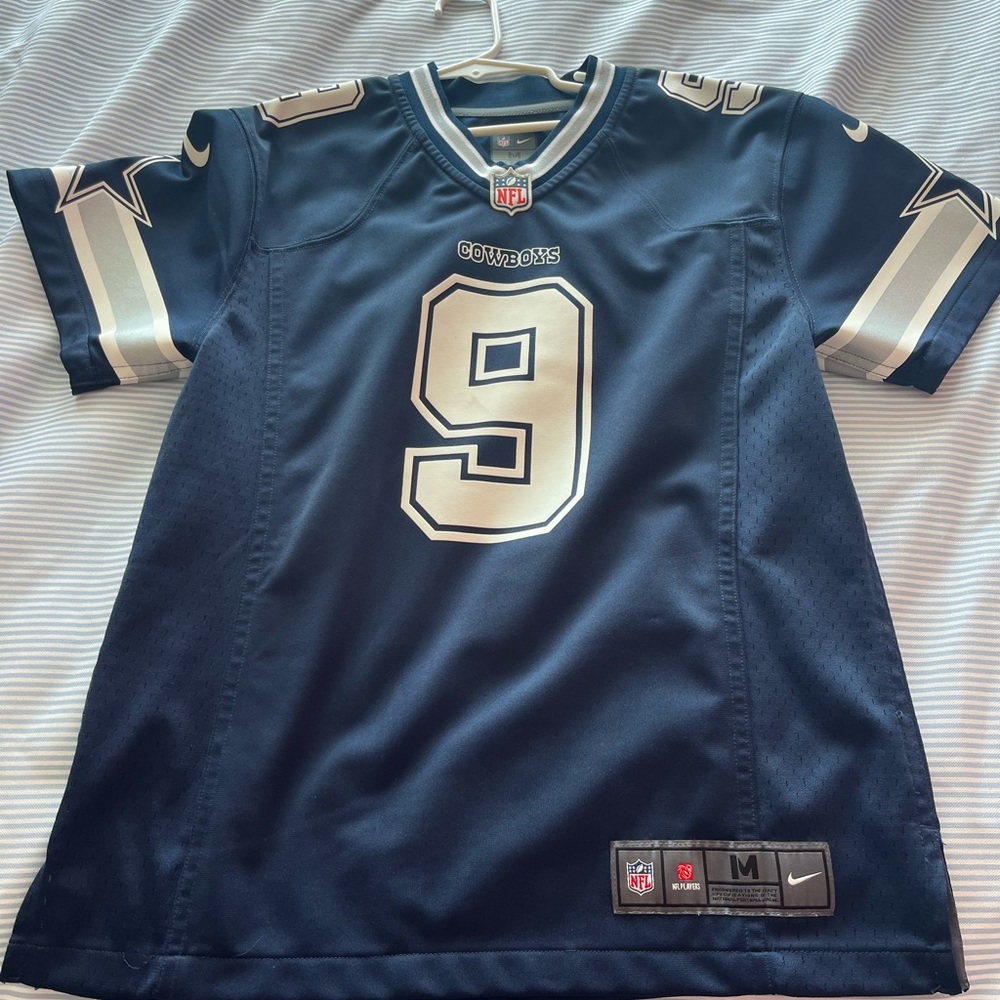 Nike Dark Blue Cowboys Jersey with White Accents